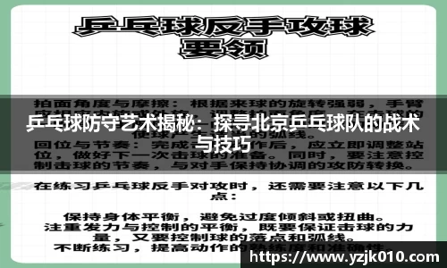 乒乓球防守艺术揭秘：探寻北京乒乓球队的战术与技巧